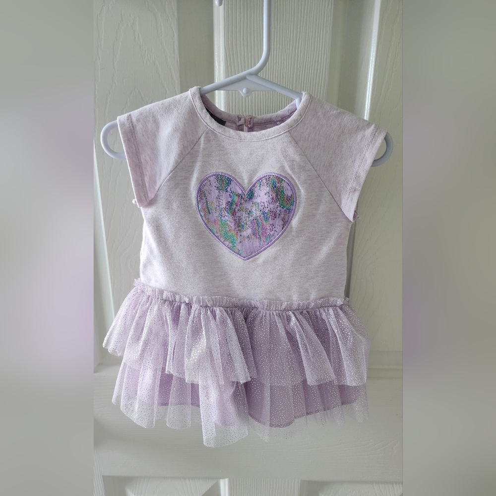 Purple tutu sparkle baby girl dress 3-6 mo